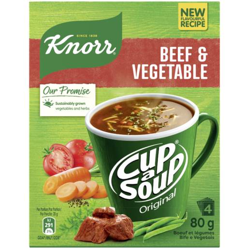 Knorr Cup-a-Soup Beef & Vegetable Instant Soup 80g